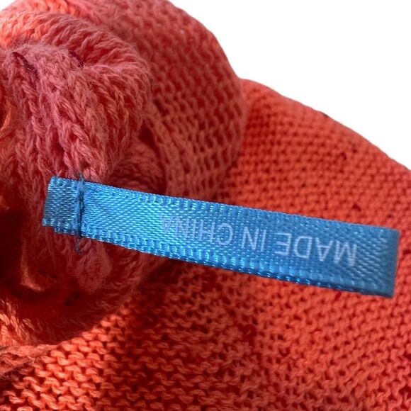 J. McLaughlin Pullover Sequin Knit Sweater Womens Sz. Medium  Red Orange Sparkle - Picture 6 of 11